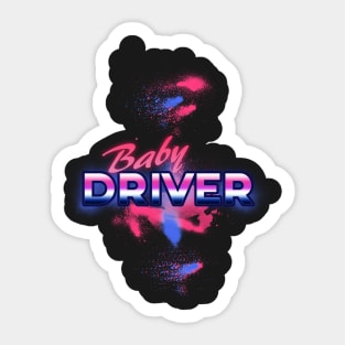 Baby Driver - 80's Print Sticker